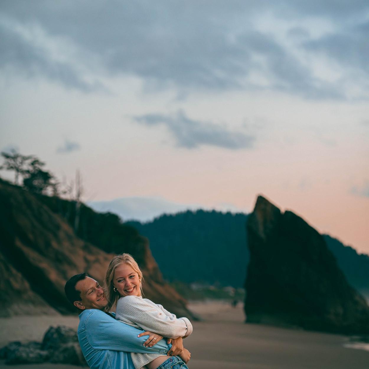 Engagement shoot at Arch Cape!