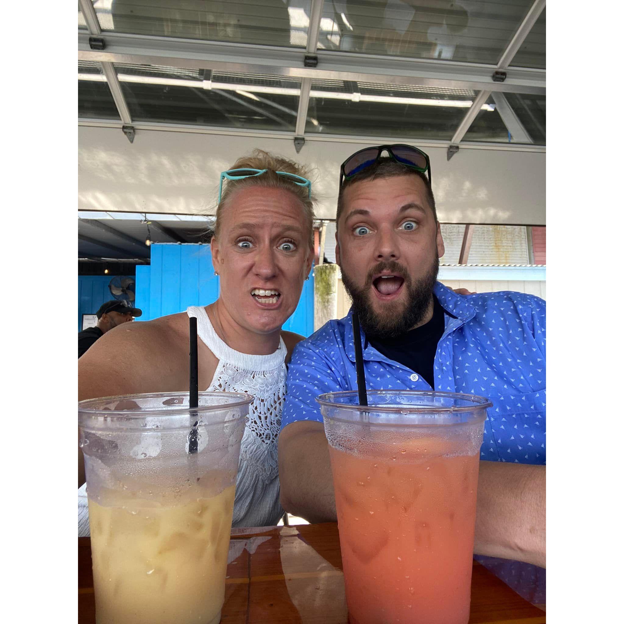 Trip tp MI for 4th of July.... We actually were sober!  Just having fun with your best friend!