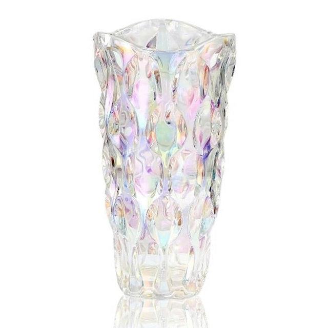 CEMABT 3.4 lbs ThickenedGlass Flower Vase Bottle,Heavy Duty and Stable Unbreakable Exquisite Luxury Handblown Style,Decorative for Floral Arrangements,Weddings,Home Decor Or Office (Colorful)
