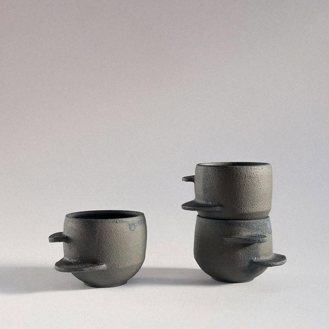 Stonington (CT) made pottery espresso cups (4) - Ahmee Ceramics