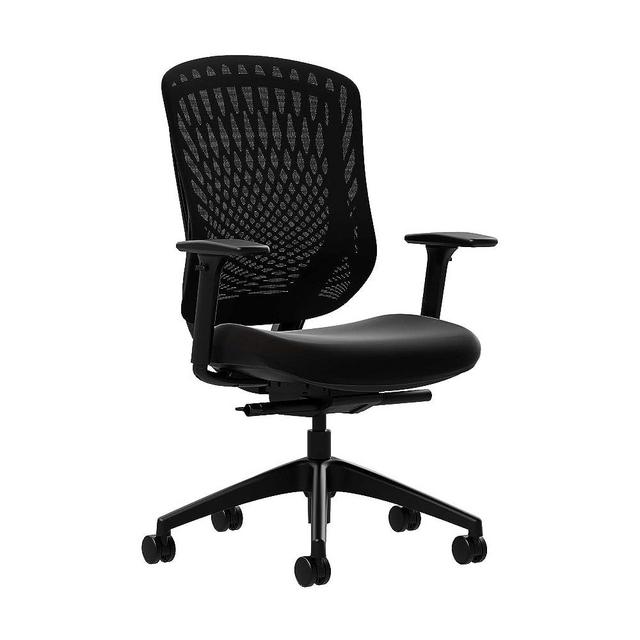 Vari Performance Task Chair (VariDesk) - Adjustable Computer Chair with Molded Seat Cushion, Breathable Mesh, and Lumbar Support - Easy Assembly Ergonomic Chair for Home, Office, or Gaming (Black)