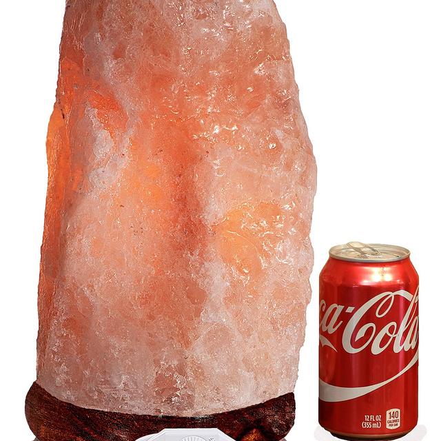 IndusClassic LN-09 Natural Himalayan Crystal Rock Sea Salt Lamp Air Purifier 19~25 lbs, Hymilain Pink Large Lamps, Night Light, UL Listed Cord w/ Dimmer Control Switch, Quality Gift Packaging