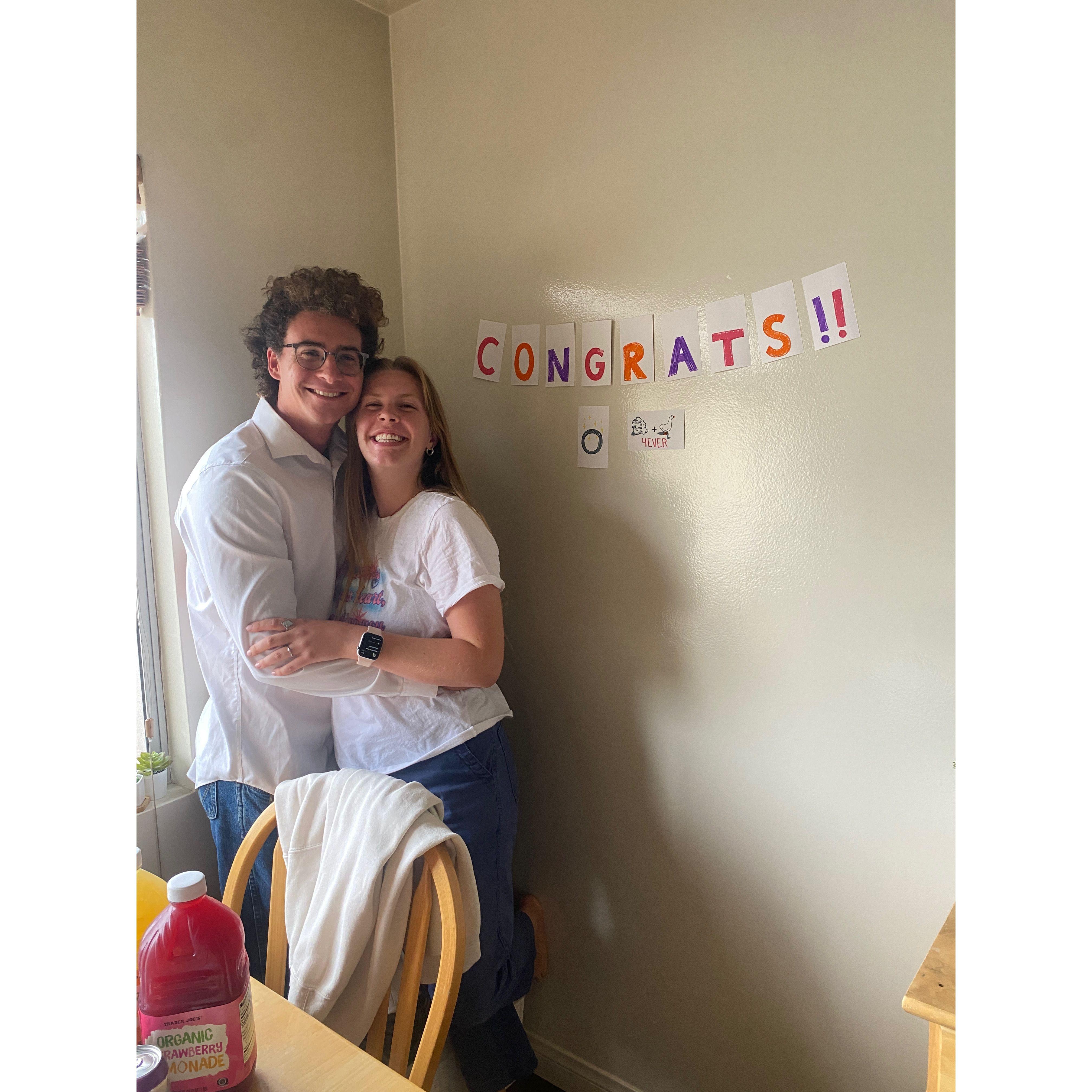 our sweet friends threw us a surprise engagement party