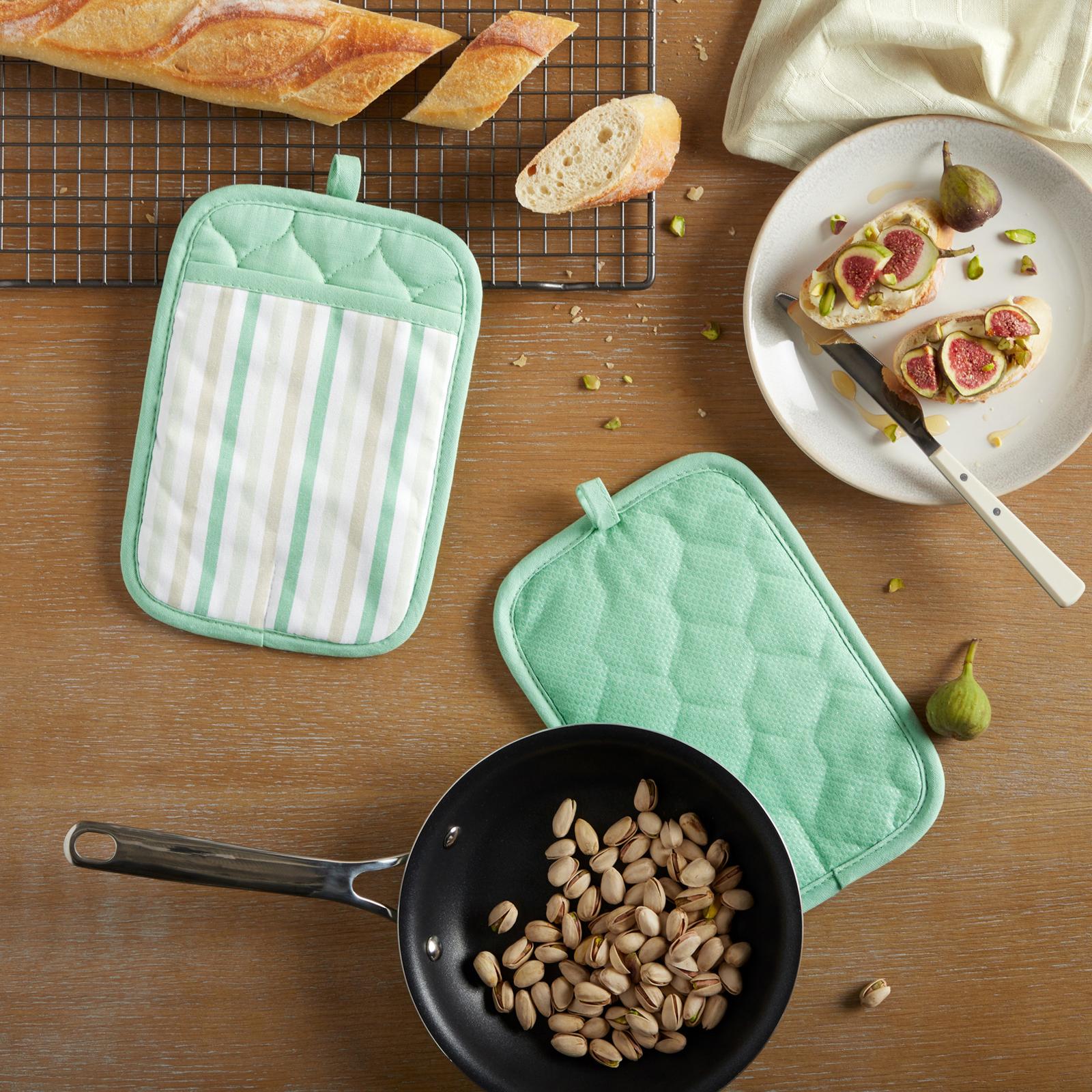 Martha Stewart Collection Pot Holder & Oven Mitt Set, Created for