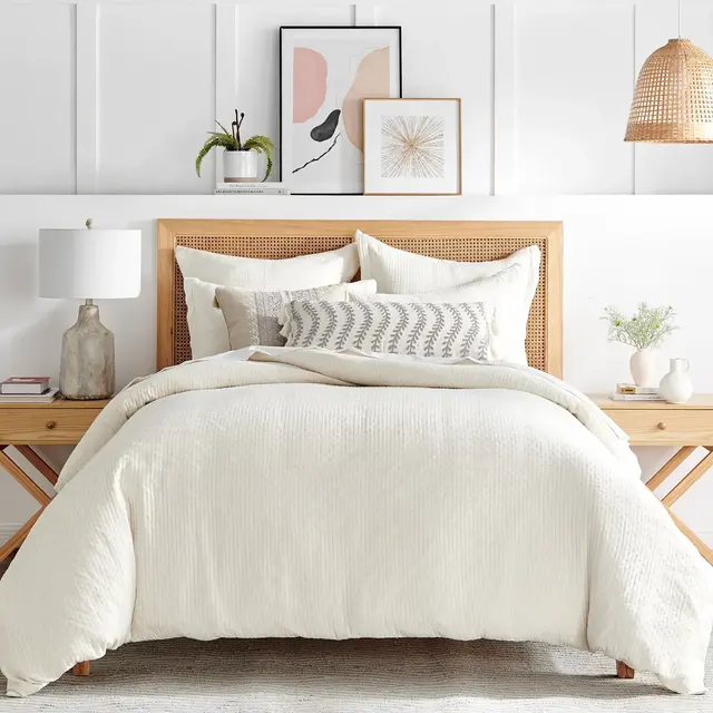 Reede Muslin Cream King Comforter Set - Levtex Home