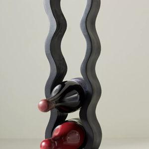 Wavy Wood Wine Rack