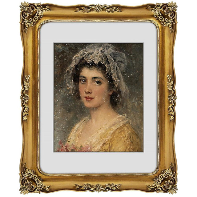 FJXMFRAME 11x14 Picture Frame Gold Vintage Antique Frames 11x14 or Matted to 8x10 Photo Ornate Baroque Bronze for Wall Display