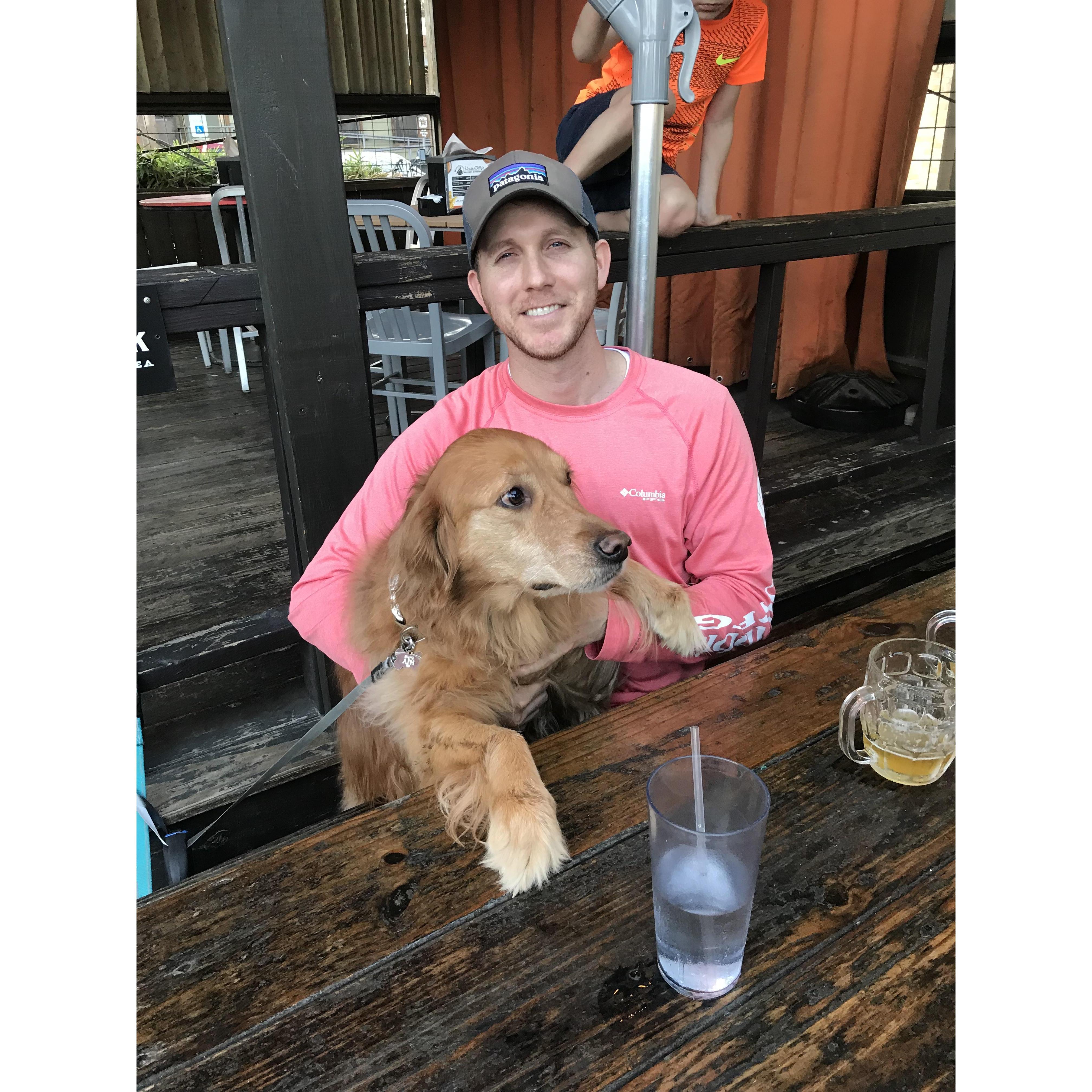 Trae’s dog Riley
