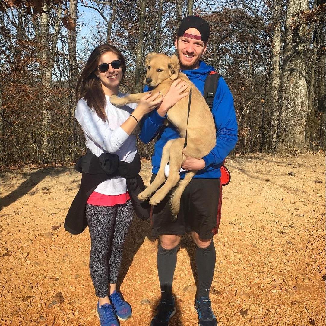 First hike with puppy Omar