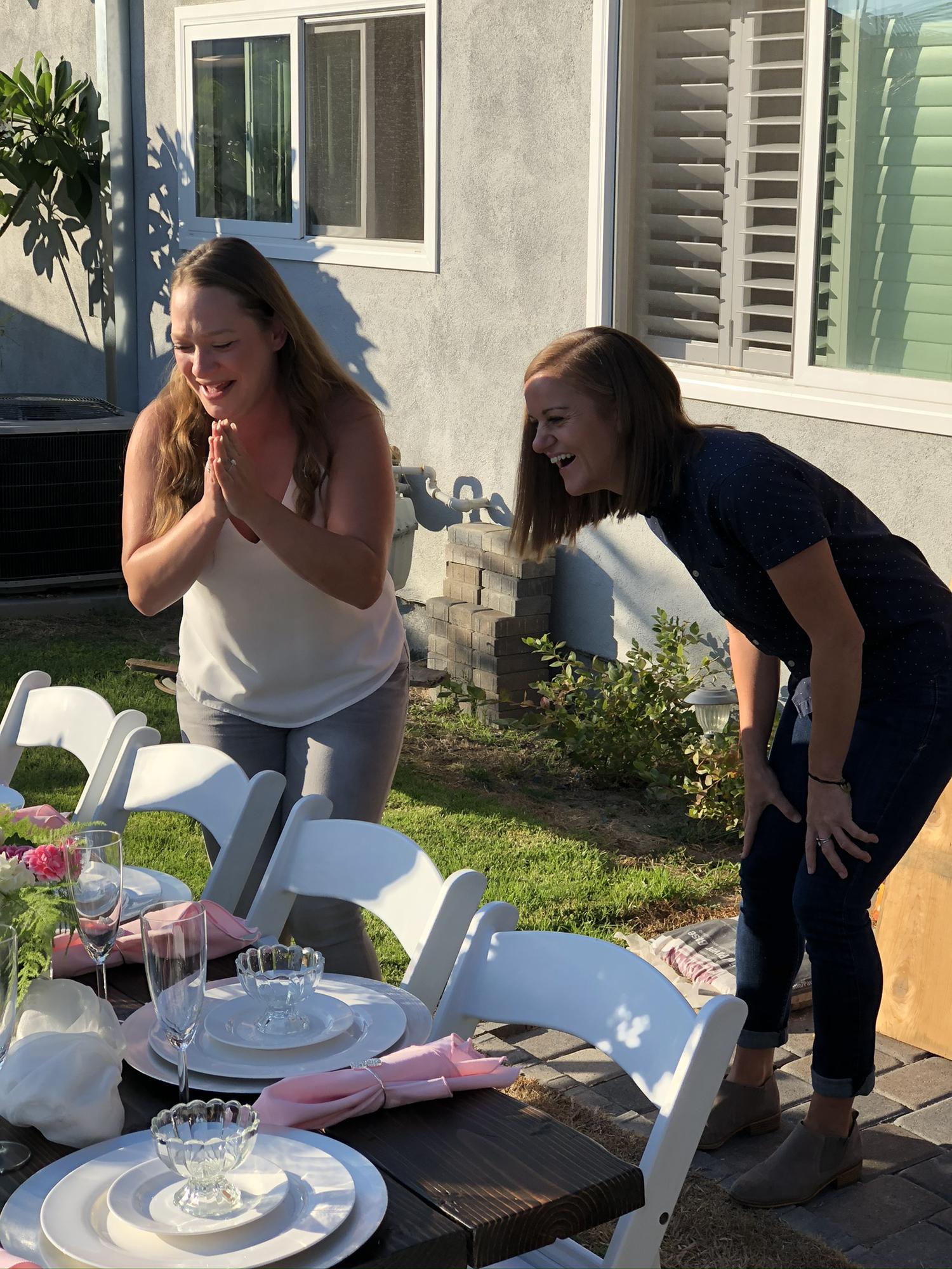 Surprise engagement dinner