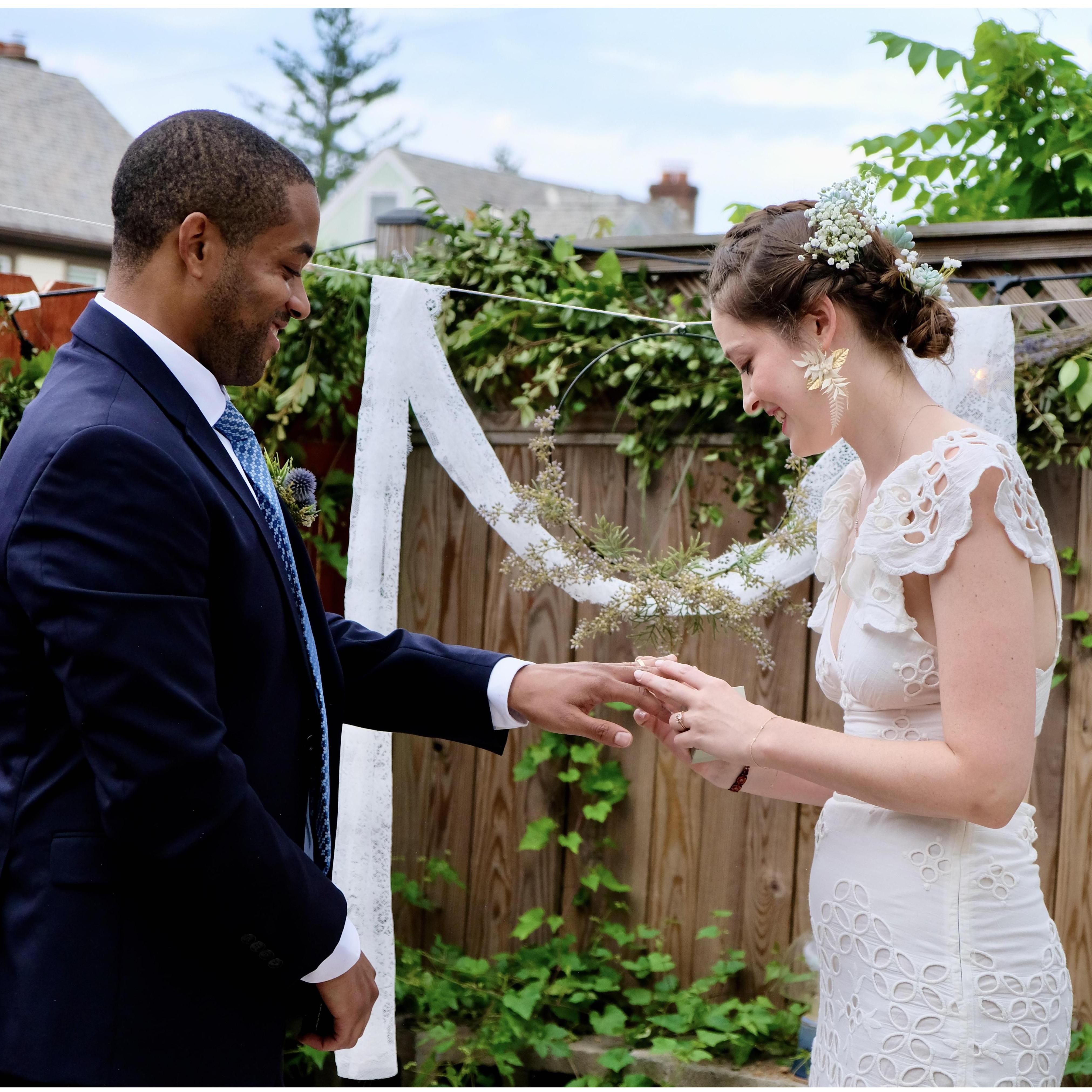 exchanging rings!