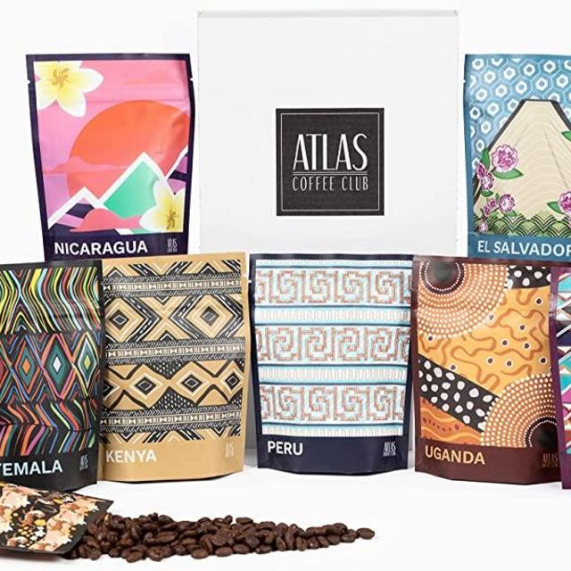Atlas Coffee Club World of Coffee Sampler | Gourmet Coffee Gift Set | 8-Pack Variety Box of the World’s Best Single Origin Coffees | Whole Bean