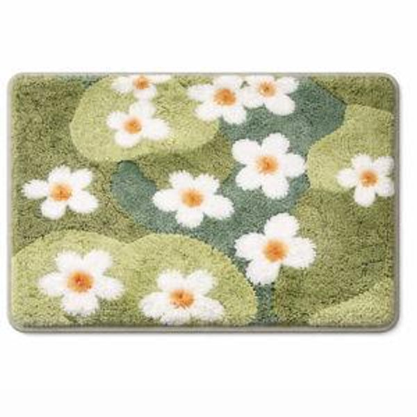 Moss Green Bath Mat, 32" x 20"