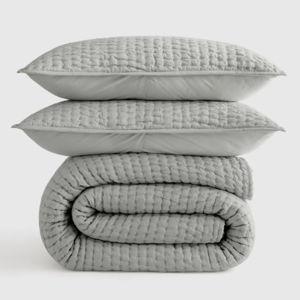 European Linen Cotton Stitch Quilt Set