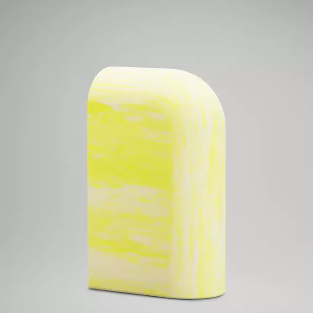 Inner Flow Yoga Block Marble, Color: Electric Lemon/White