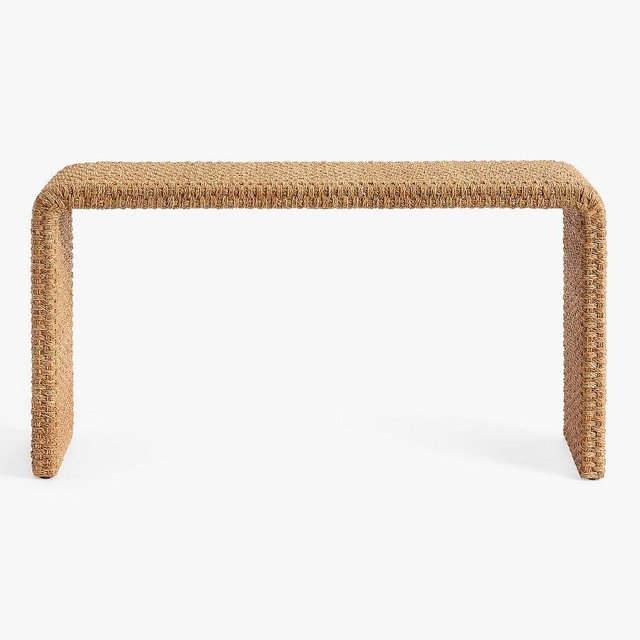 Capitola Woven Console Table, Natural