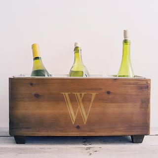 Personalized Wooden Wine Trough