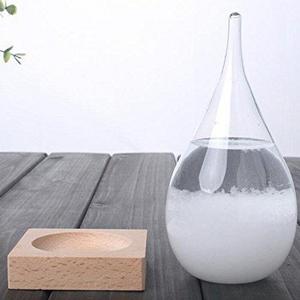 Extra Large Storm Glass by Average Gents | Camphor Weather Predictor, Glass Forecast Barometer | Perfect Desktop Gift! | Size: 4.5" X 4.5" X 8.1"