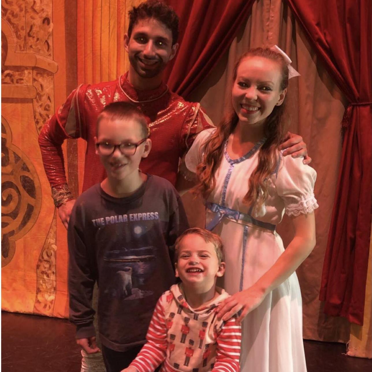 Nutcracker and Clara with Courtney's brothers Hunter and Bradley, 2018