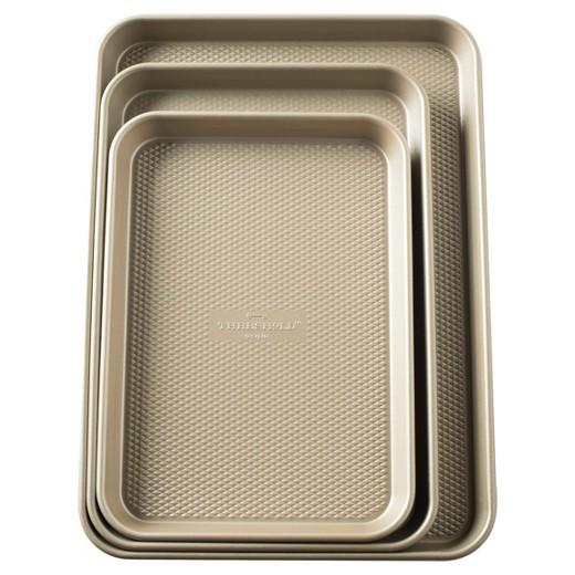 Set of 3 Cookie Sheet - Gold - Threshold™