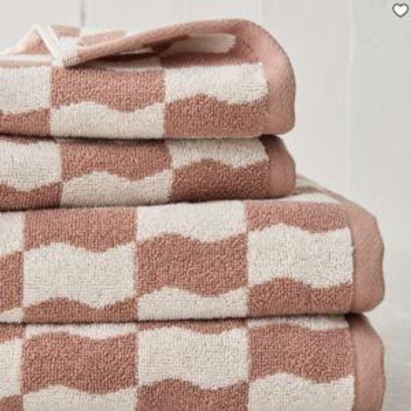 Baked Clay Wavy Blocks Towels