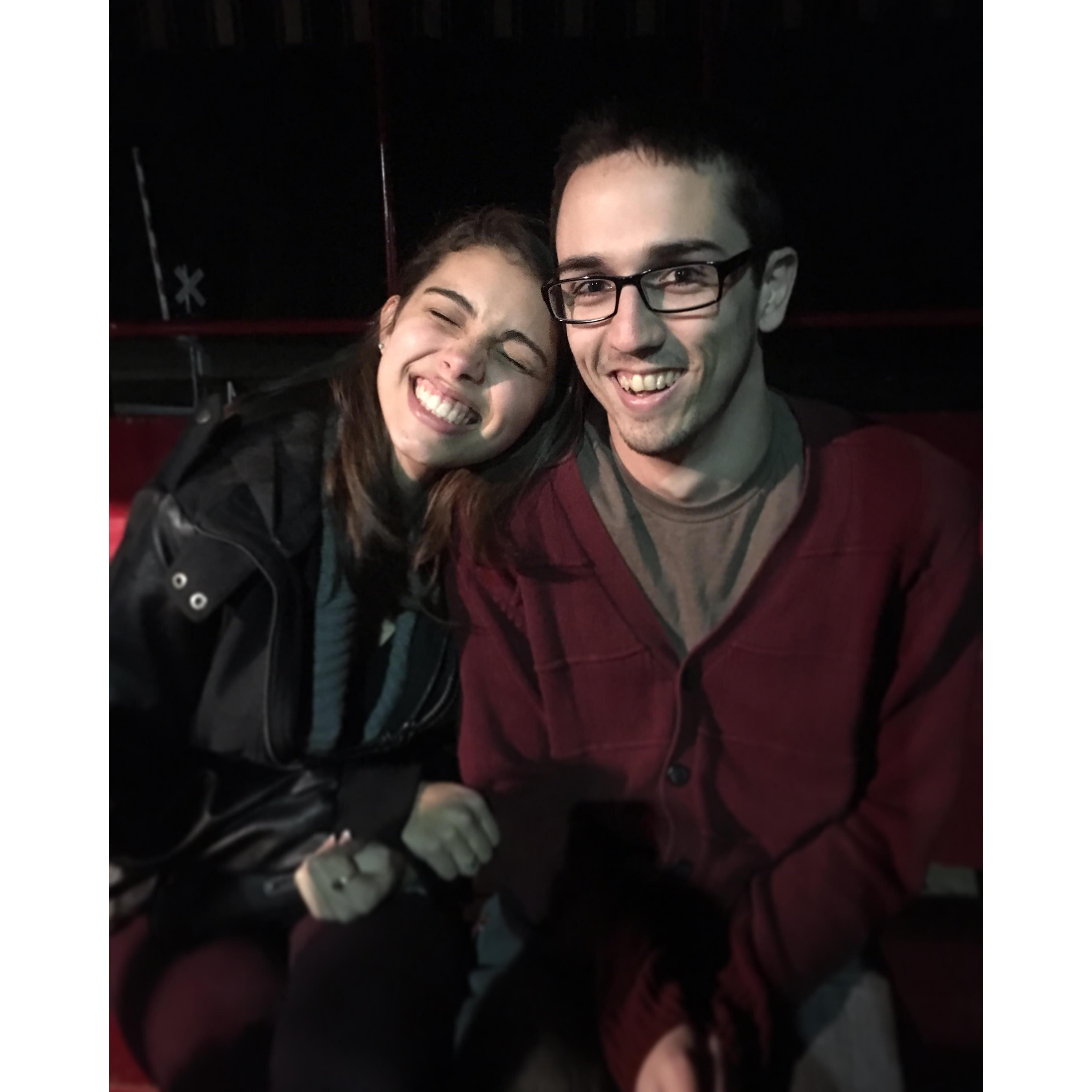 On a hayride for Jenna's birthday weekend at Cherry Crest farm in PA. November 2015