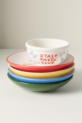 Das Rotes Rabbit Italian Earthenware Pasta Bowl