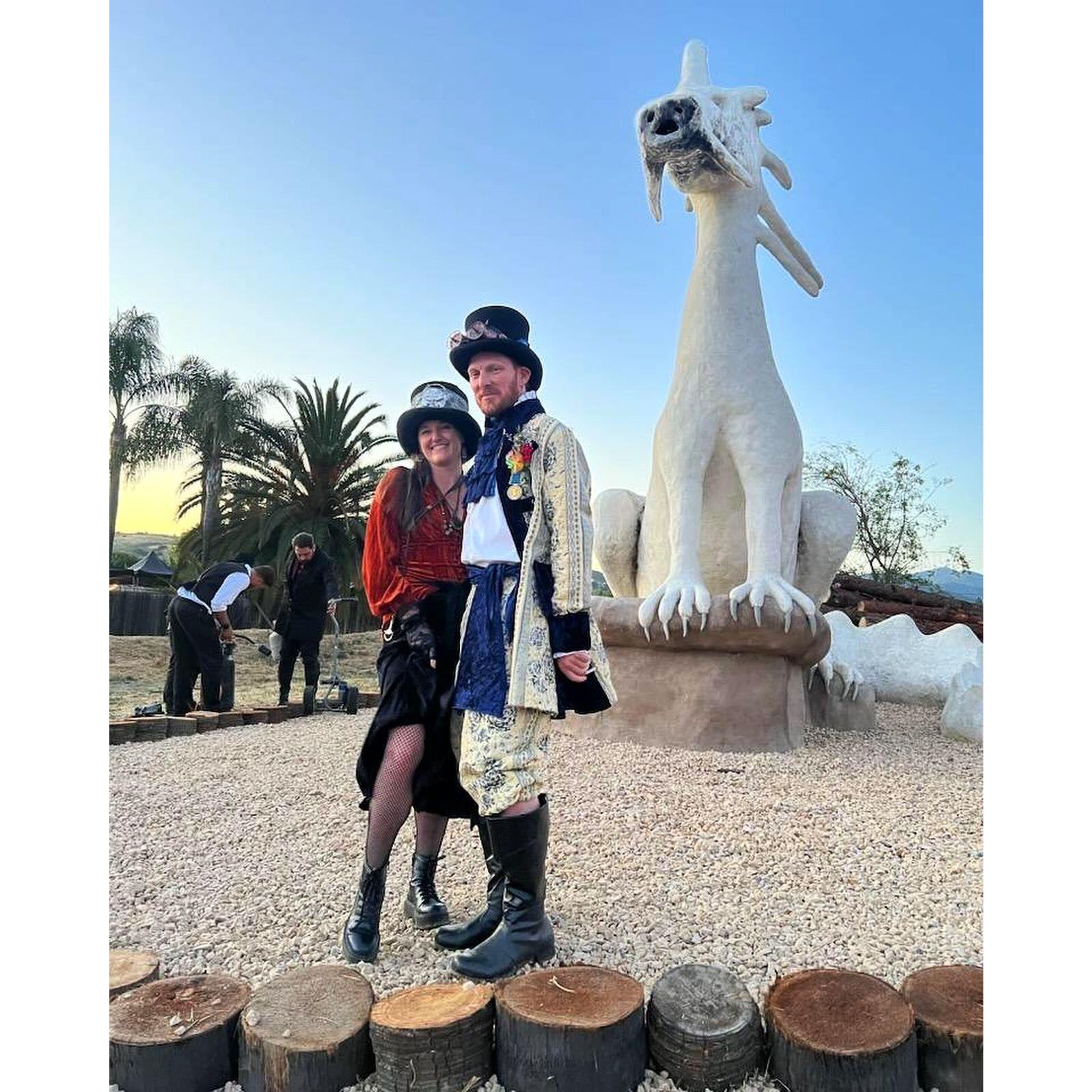 Steampunk wedding attire