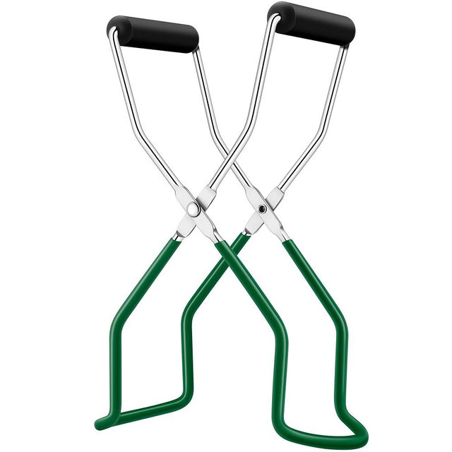 Rainspire Canning Jar Lifter, Canning Tongs Jar Lifter, Canning Tools, Canning Supplies for Home Kitchen, Stainless Steel, Green