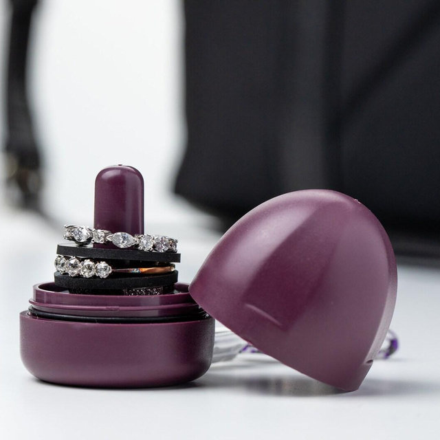 The Ring Thing. Ring holder, wedding ring holder, travel ring box, gym jewelry box. Waterproof. Keychain ring box. Keep rings safe!