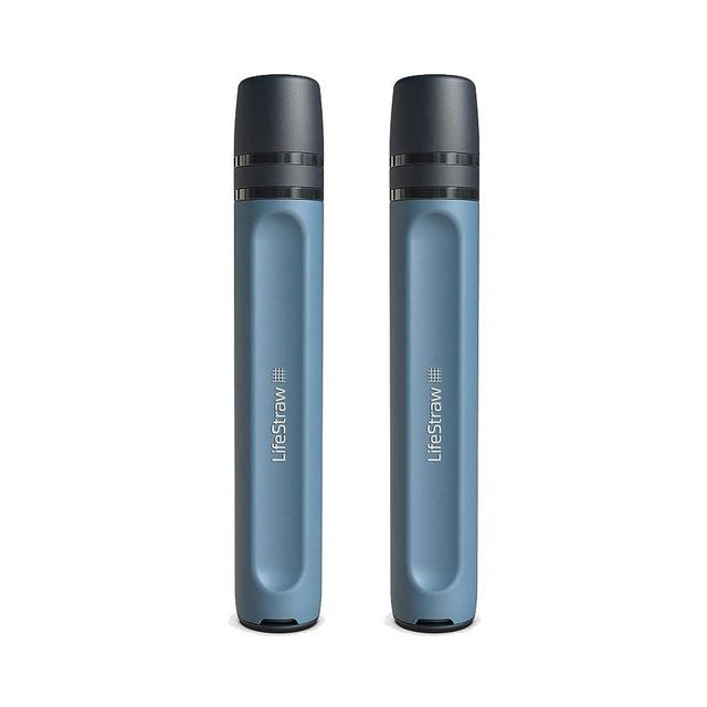 LifeStraw Peak Series - Personal Water Filter Straw for Backup Filtration, Emergency, Survival, and Ultralight Hydration, Mountain Blue, 2 Pack
