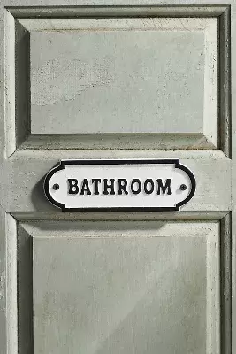 Bathroom Cast Iron Sign