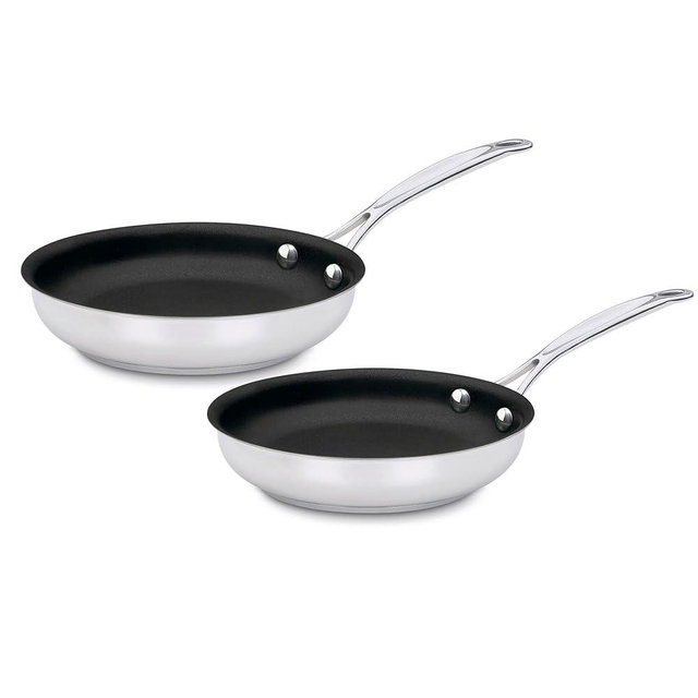 Cuisinart Chef's Classic™ Stainless Non-Stick Skillets, 9" Skillet & 11" Skillet Set
