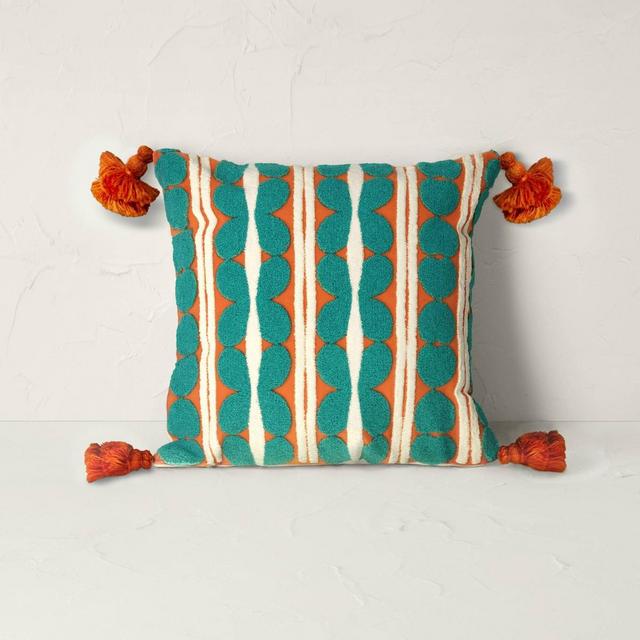 Butterfly Outdoor Throw Pillow Teal/Orange - Opalhouse™ designed with Jungalow™