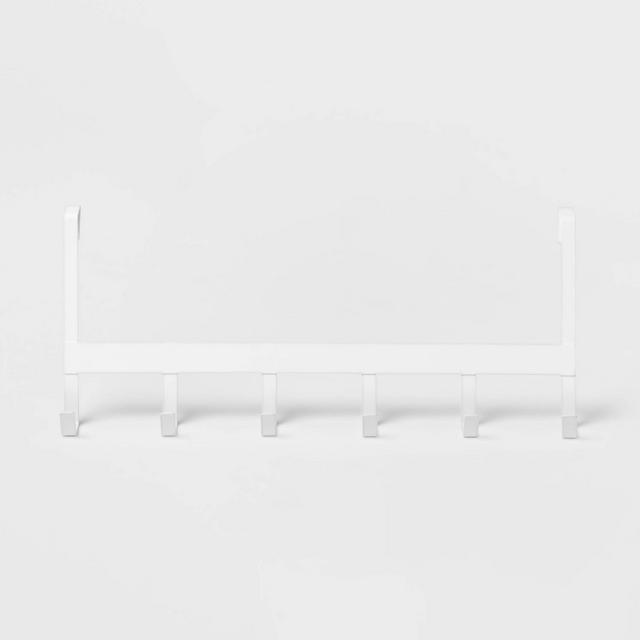 Large Over the Door Hook 6 Hooks Matte White - Brightroom™