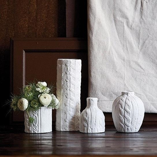 Set of 4 Tricot Vases
