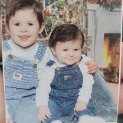 Baby James with his big brother