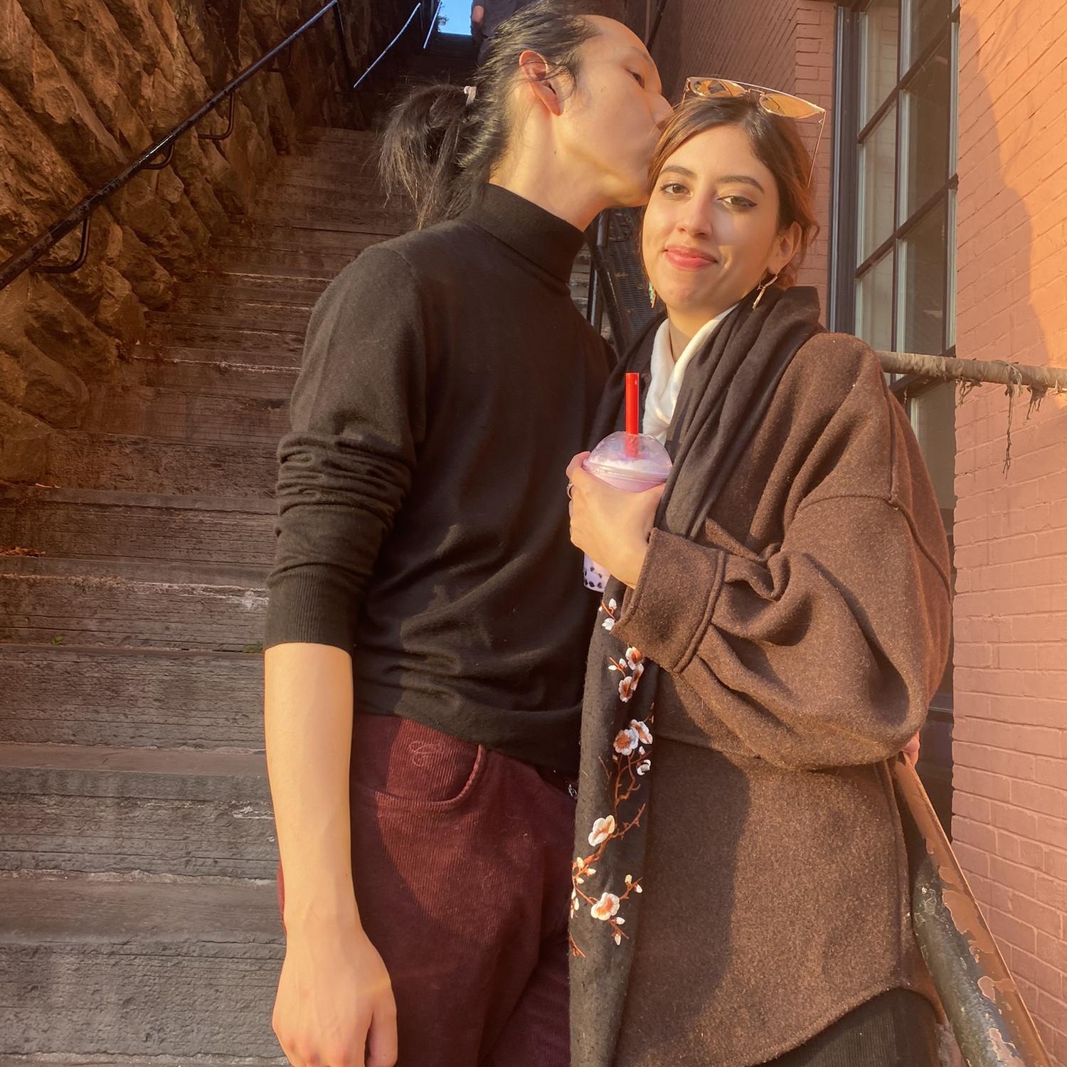 Smooches on the Exorcist Stairs <3