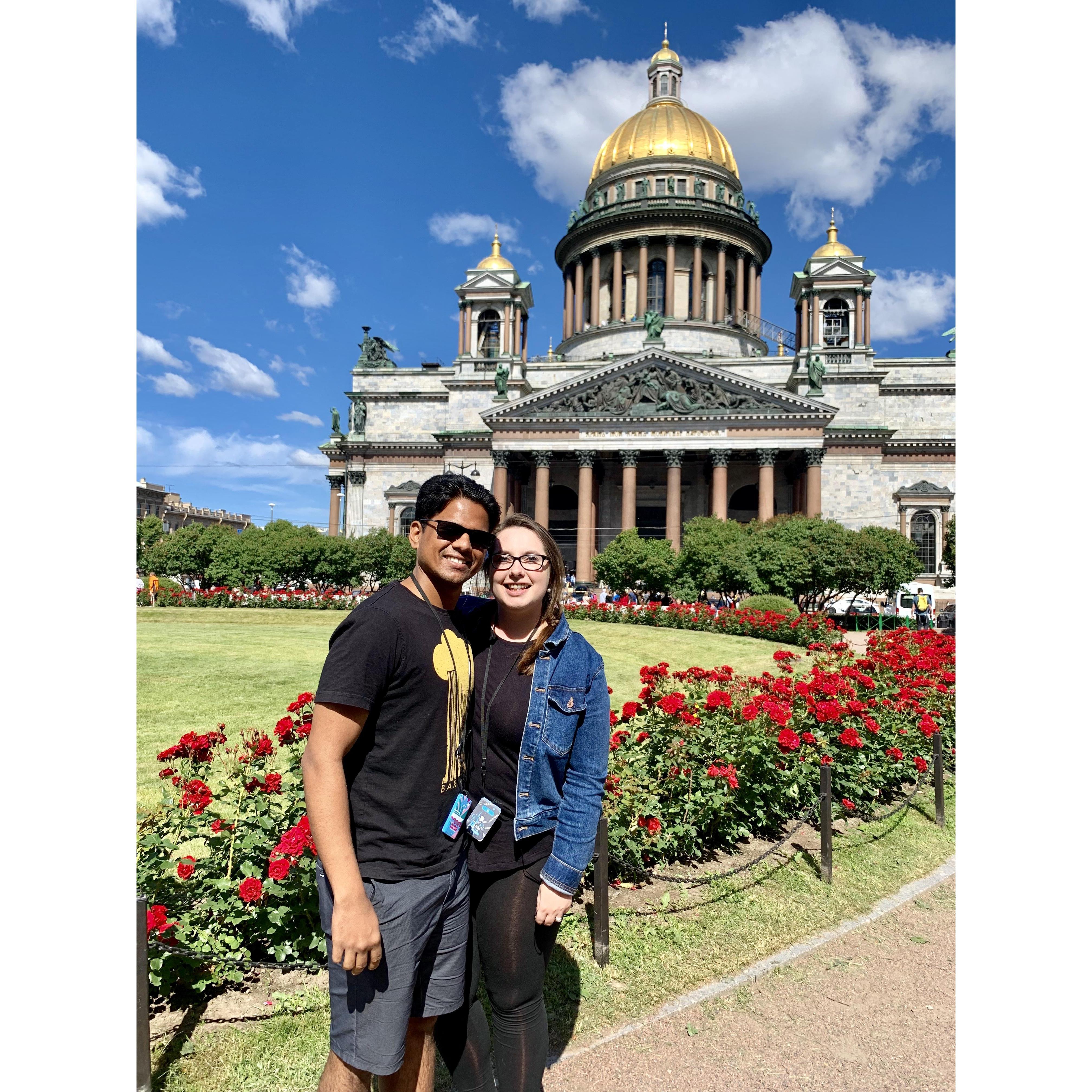 On our trip through St. Petersburg!