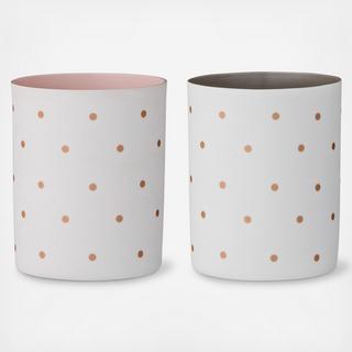 Dots Votive Holder, Set of 2