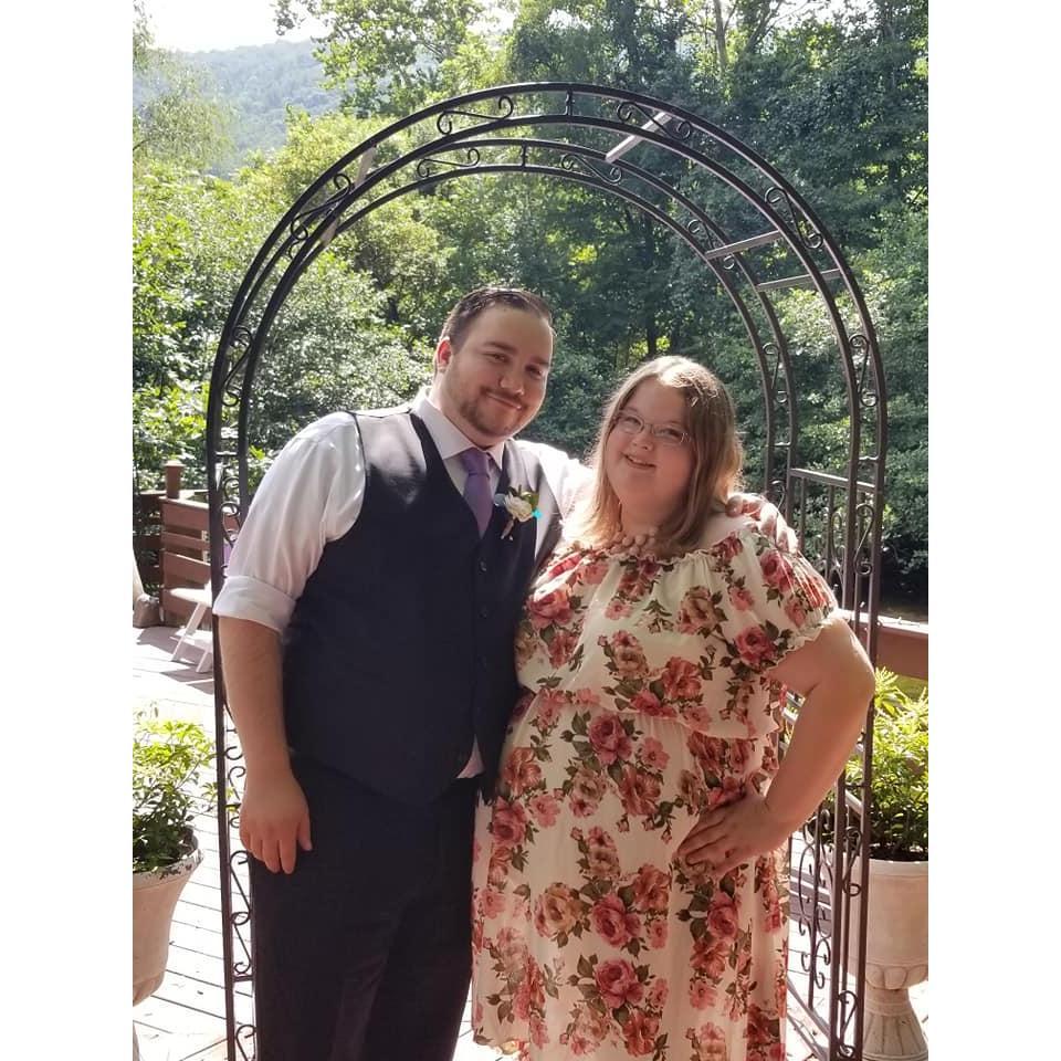 Matthew & Amber at Matthew sister's wedding - 2018