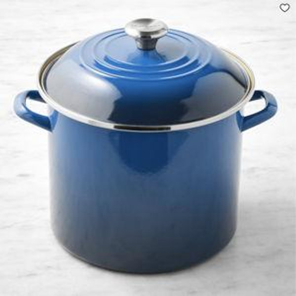 Le Creuset Enameled-Steel Stock Pot (16oz color Lapis))