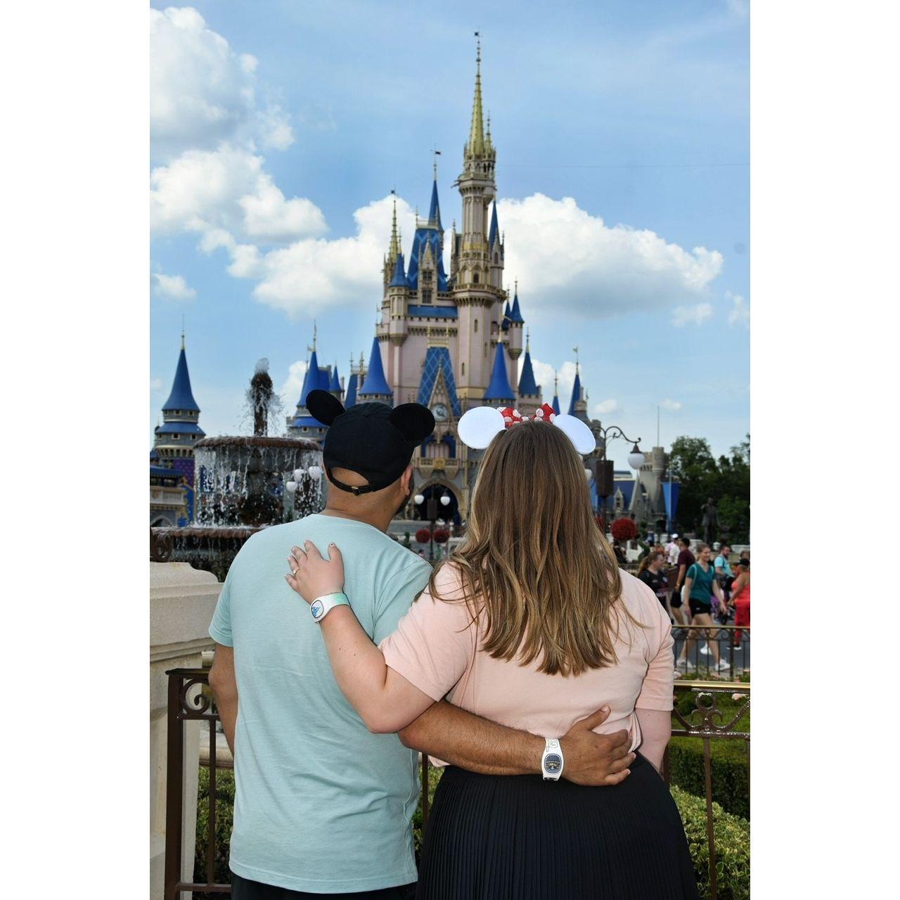Engagement celebration trip to Disney World in May 2025