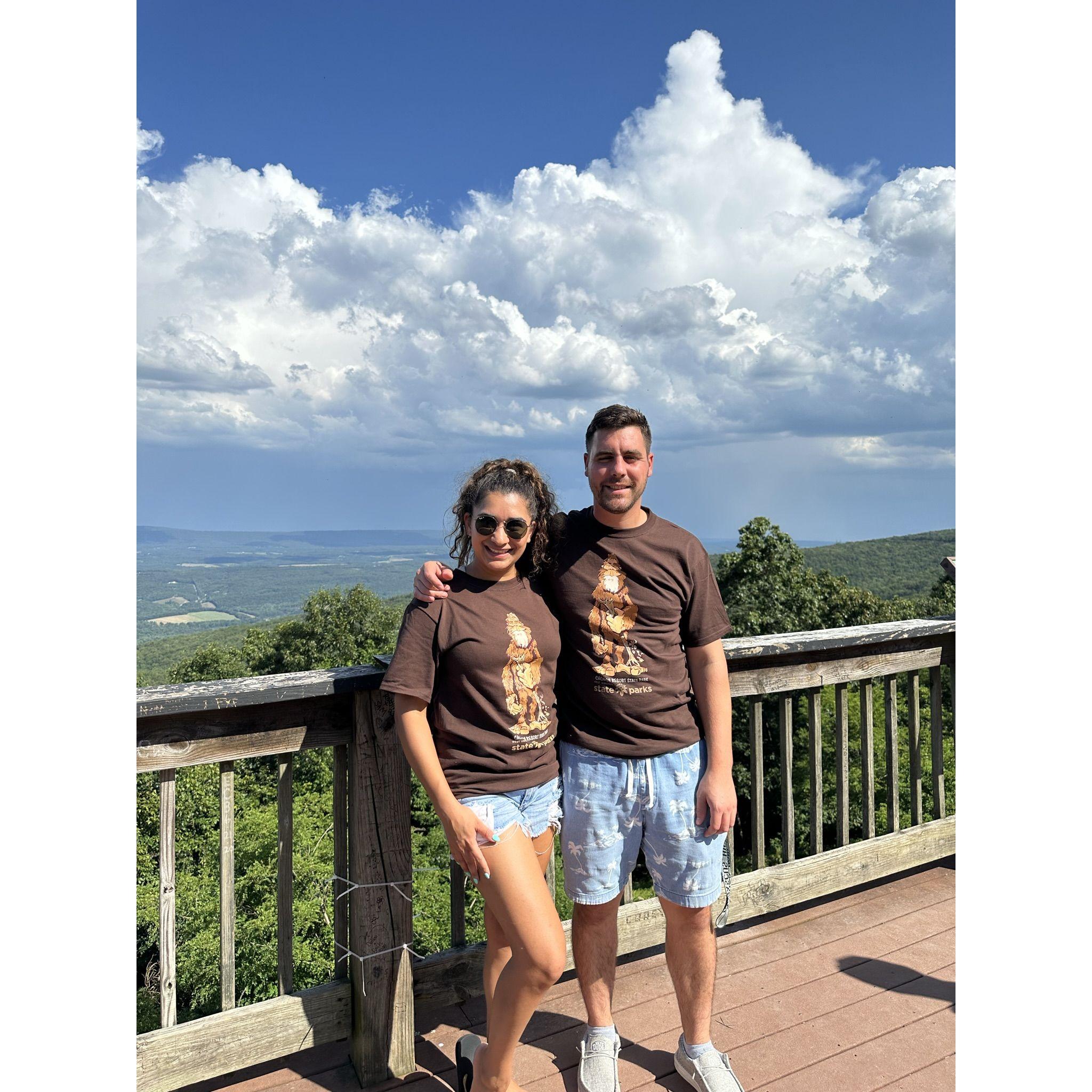 We get matching t-shirts where ever  we go!