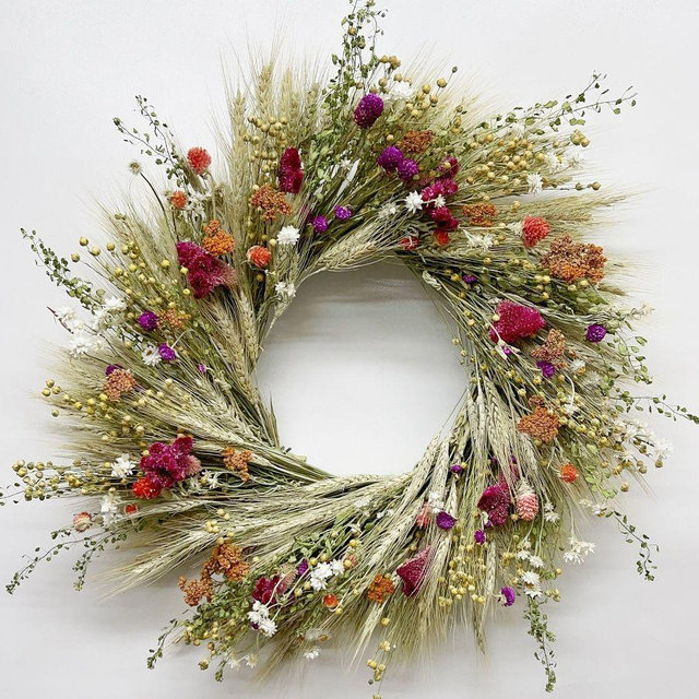 Dried Wildflower Meadow Wreath, 22"
