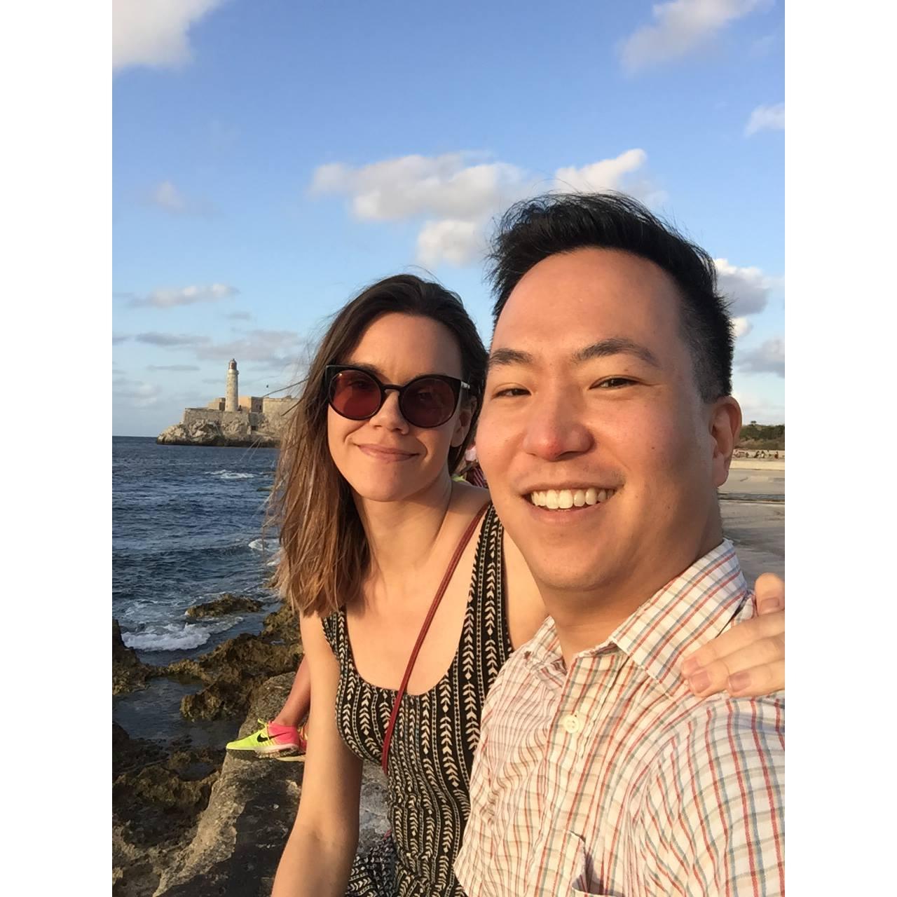 Sitting on the Malecon in Havana, Cuba (March 2017)
