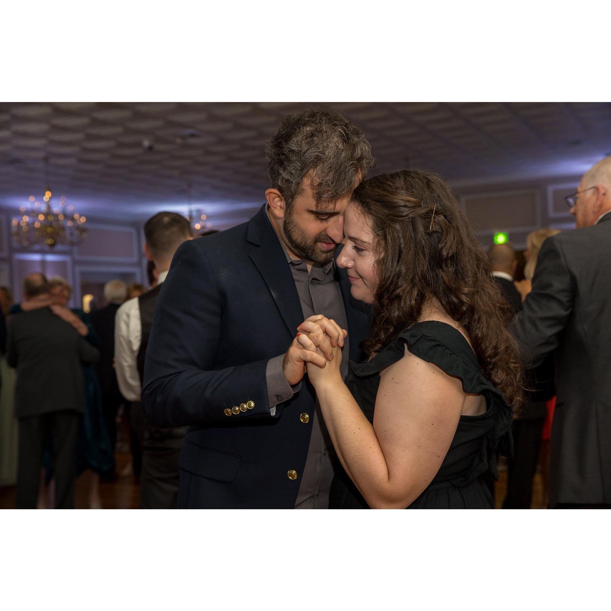 We've danced at friend's weddings, falling more in love each time
