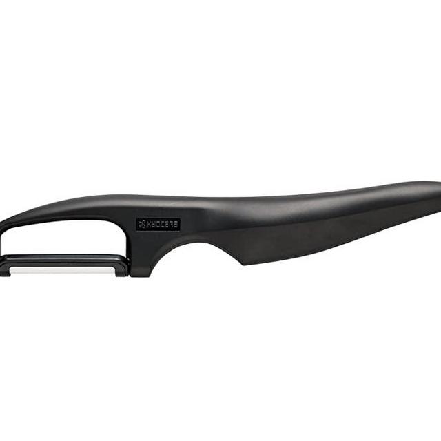 Kyocera Advanced Ceramic Vertical Double Edge Blade Peeler, Black