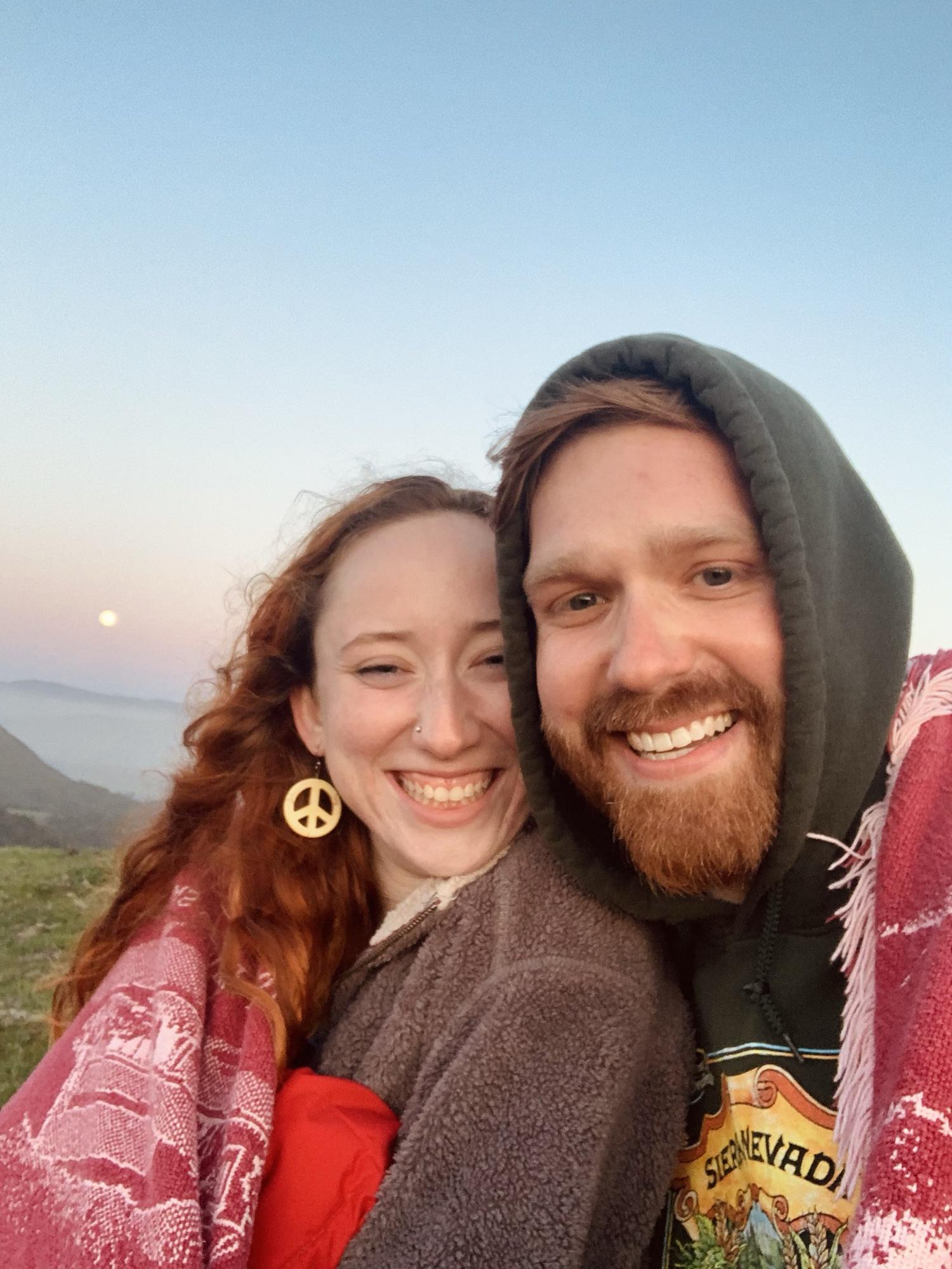 Watching the sunset with a view