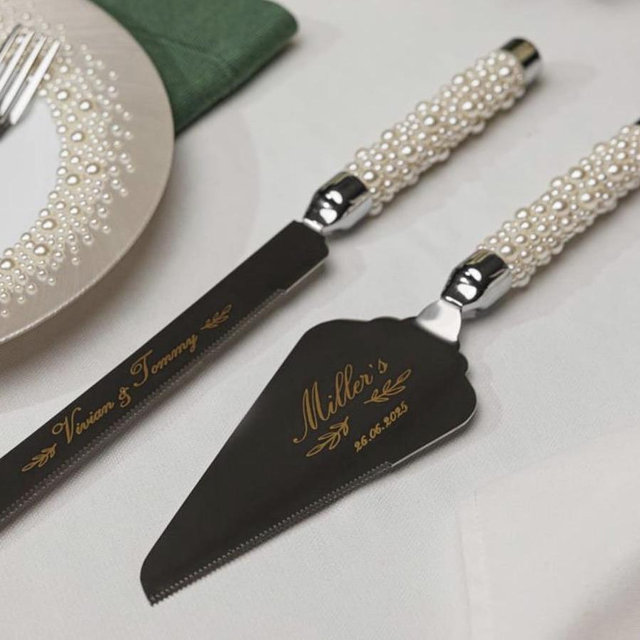 Pearl cake server *see comment for personalization*